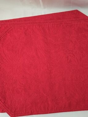 Source Unknown Red Textured Table Placemat